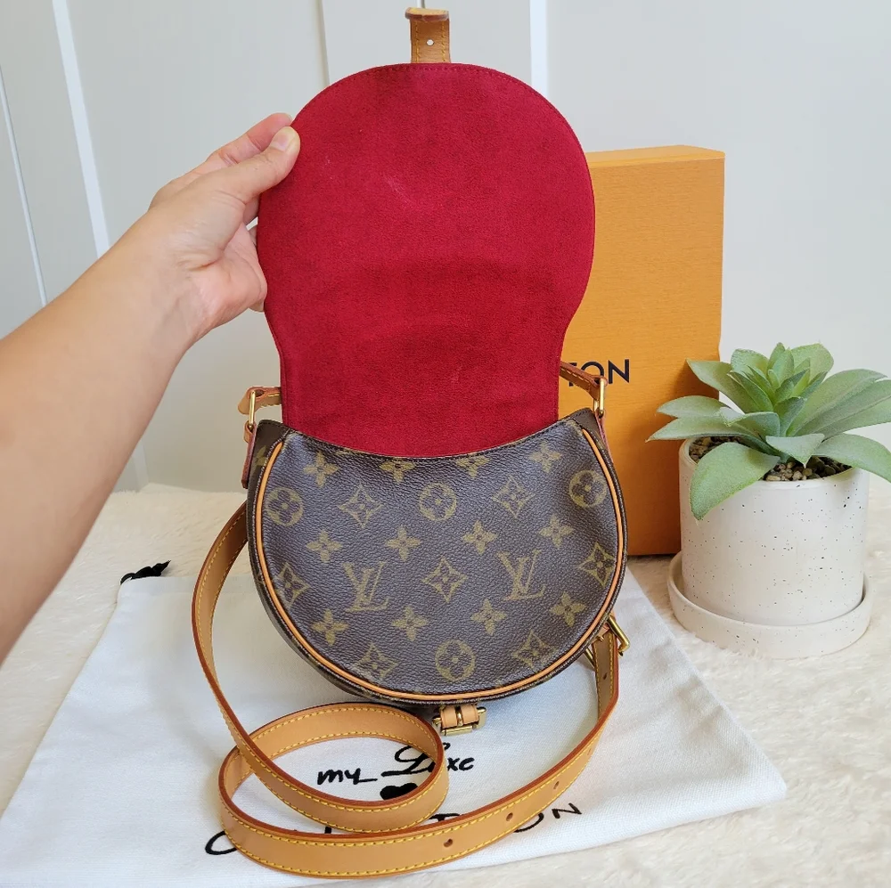 VERY CUTE ❤️Authentic LOUIS VUITTON Tambourine Shoulder/Crossbody Bag Monogram